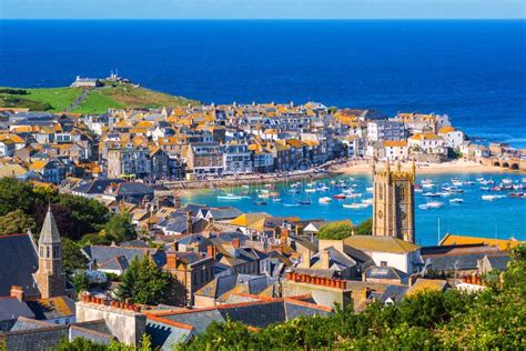 Rue Ives Dans Cornouailles, Angleterre Photo stock - Image du saint