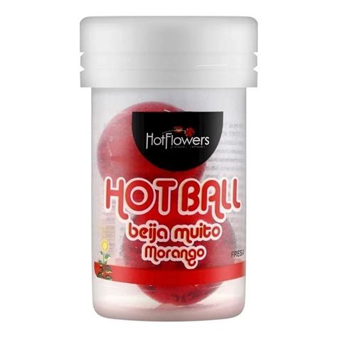 Bolinha Beija Muito Morango Hot Flowers Sexshop