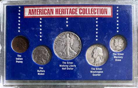 American Heritage Collection U.S. Minted Coin Set - 5 Coins Total, 3 ...