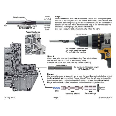 Transgo Kit Reparo Do Corpo De V Lvulas C Mbio Autom Tico Rfe Sv