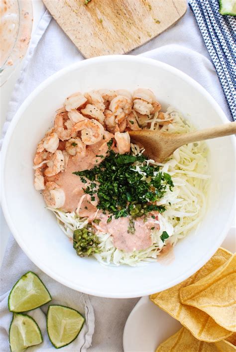 Shrimp and Cabbage Crunchy Tacos - Bev Cooks