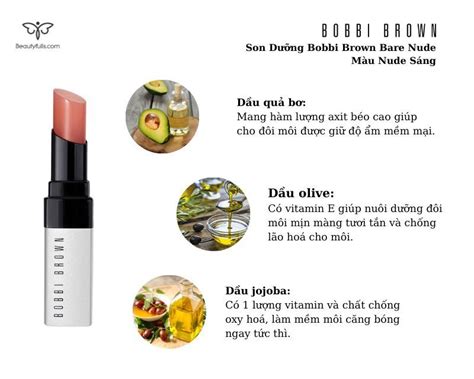 Son Dưỡng Bobbi Brown Bare Nude Màu Nude Sáng Đẹp Nhất