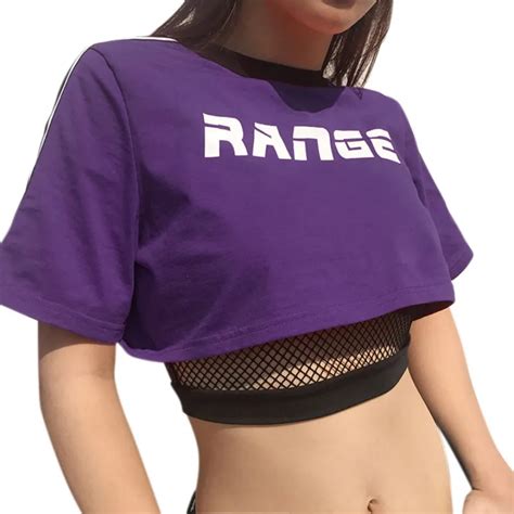 2018 Women Casual Crop Top Hip Hop T Shirt Women Top Short Sleeve