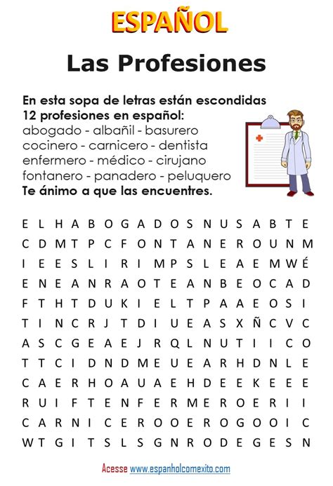 Caça Palavras Em Espanhol - Caça-Palavras Em Espanhol