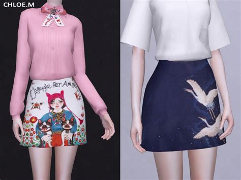 Chloem Chloem Mini Skirt Created For The Sims Colors