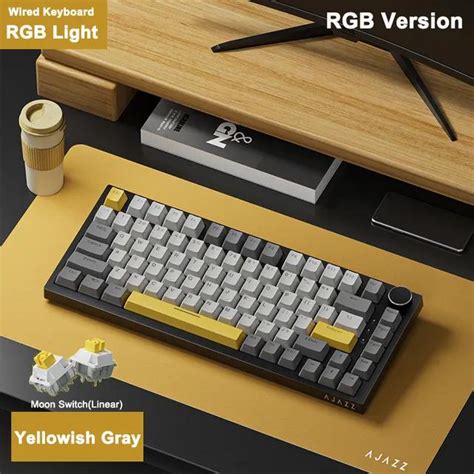 Ajazz Ak Wireless Mechanical Keyboard Gasket Structure Rgb Hot Swappable Custom Keyboard With