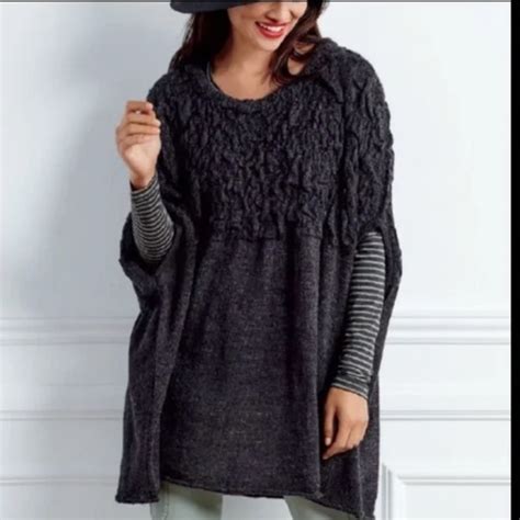 Cabi Waverly Wool Mohair Poncho Sweater Gem
