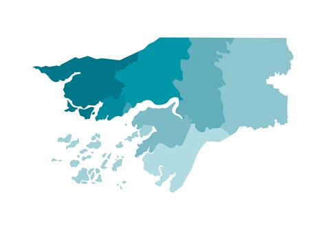 vector aislado ilustración de simplificado administrativo mapa de