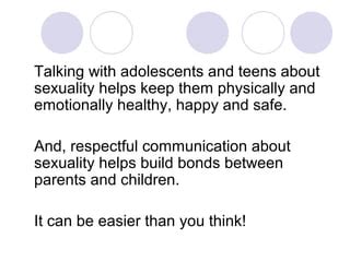 Talking With Teens About Sex Ppt