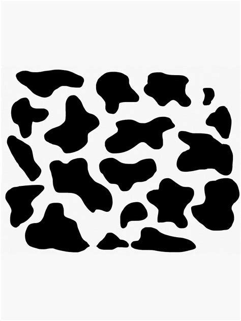 Aesthetic Cow Print Sticker By Jenelle Art Redbubble