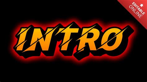 intro gamer text effect generator