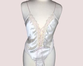 Satin Teddy Lingerie Etsy