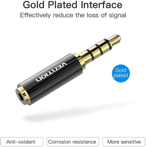 Vention CTIA to OMTP 3.5mm Audio Adapter, Gold Plated Interface, High ...