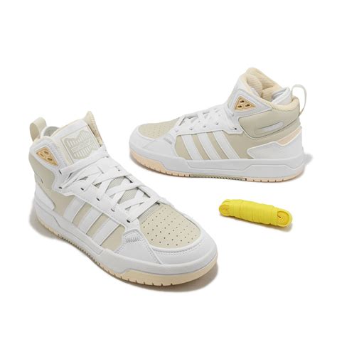 博客來 Adidas 休閒鞋 100db Mid 男鞋 女鞋 白 米白 愛迪達 皮革 復古 高筒 Gy4793