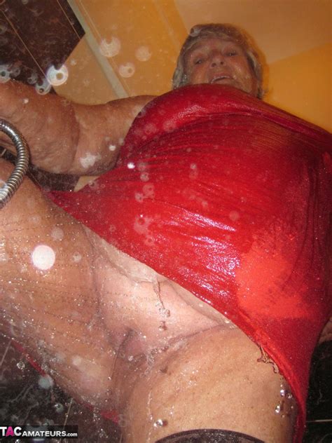 Obese Nan Grandma Libby Gets Naked In Stockings While In The Shower CoedCherry