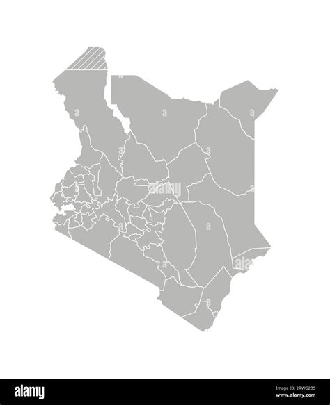 Vector Isolated Illustration Of Simplified Administrative Map Of Kenya