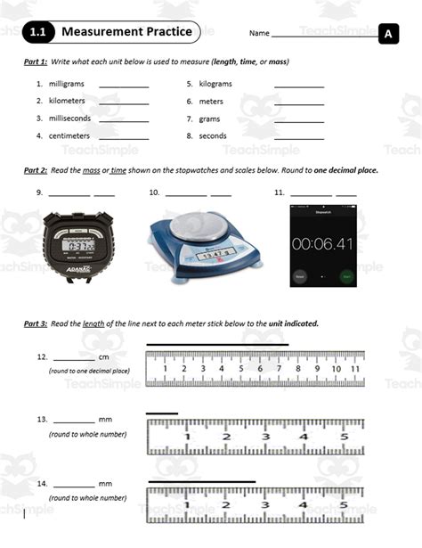 Lesson 1 1 Measurement And The Metric System By Teach Simple