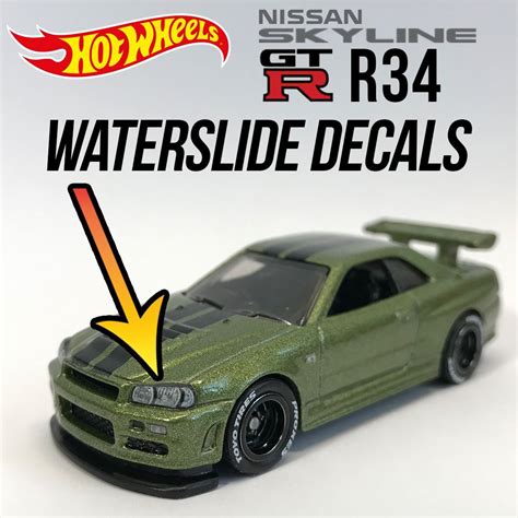 1 64 NISSAN GTR R34 Custom Waterslide Decals Headlight Taillight R35 For Hot EBay