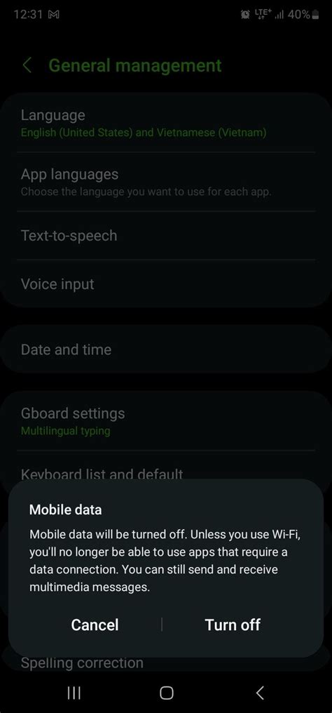Solved: How to turn off mobile data notification? - Samsung Community ...