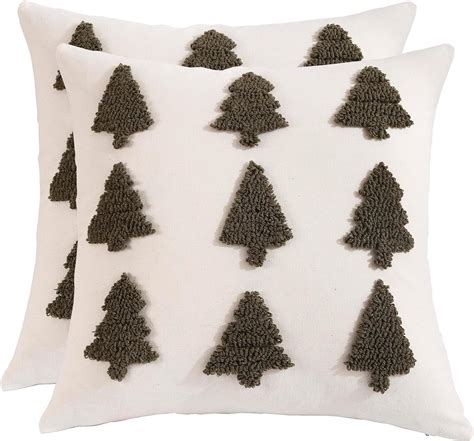 Amazon Tosleo Christmas Pillow Covers X Inch Set Of Dark