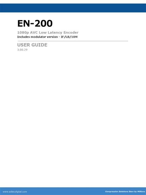 EN-200 Manual | PDF | Video | Modulation