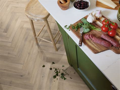 Naked Blond Oak Large Parquet Vinyl Flooring Camaro Wood Pur Polysales