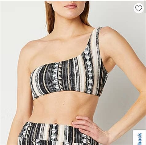 Mynah Swim Mynah Abstract Aztec Design Bralette Bikini Swimsuit Xl Assymetrical Poshmark