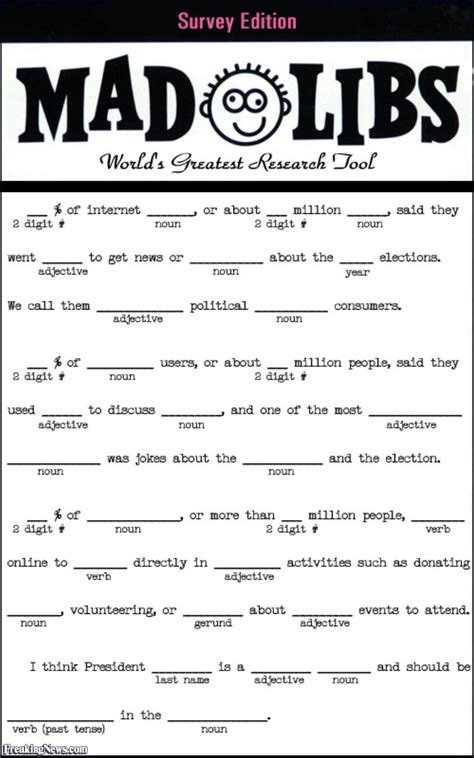 printable funny mad libs