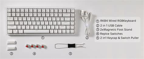 Rk Royal Kludge Rk Wired Rgb Hot Swappable Mechanical Keyboard Keys Tenkeyless Tkl