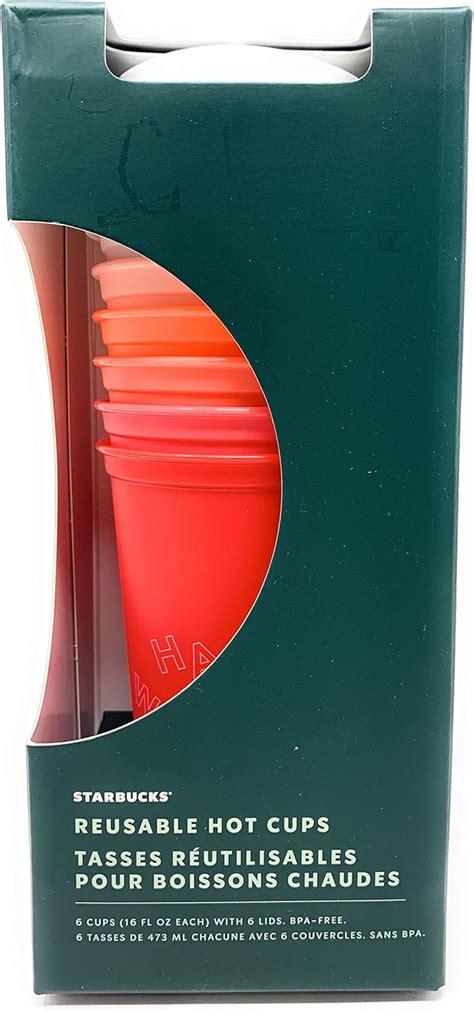 Amazon Starbucks Limited Edition Holiday Reusable Hot Cups With Lids Pack Ounces