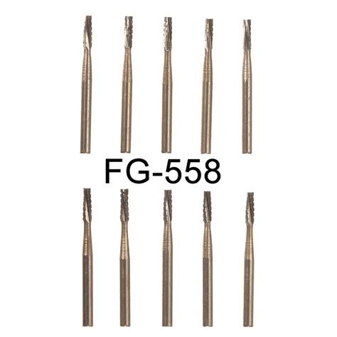 Pcs Pack Dental Tungsten Steel Carbide Burs Fissure Drill Bit For