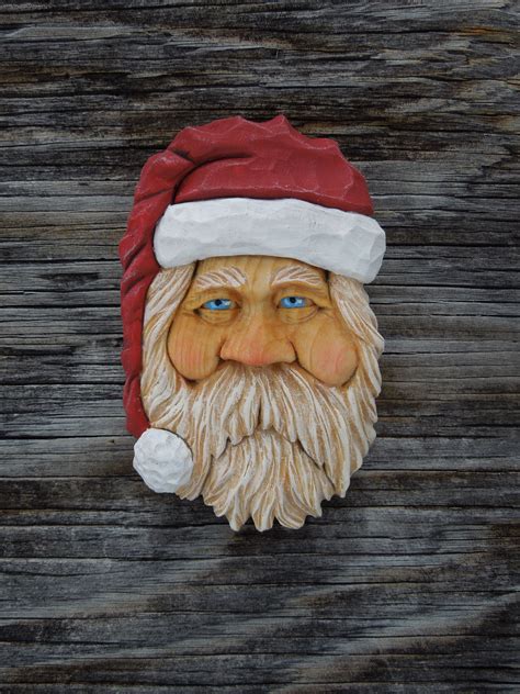 Santa Claus Wood Carving Ornament