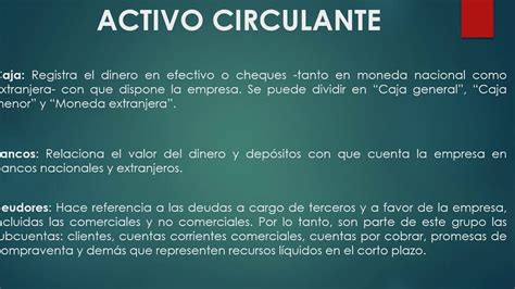 Activo Circulante Qué Es Definición Y Concepto