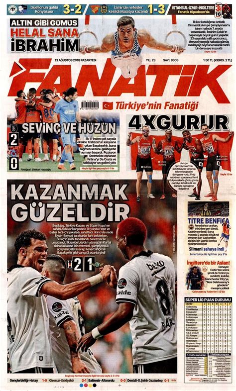 Fanatik Gazetesi 13 Ağustos 2018 Anasayfası - Haber3