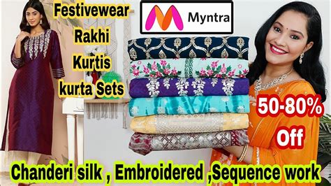 Myntra Festivewear Kurtis Kurta Sets Haul Rakhi Special 50 90 Off New