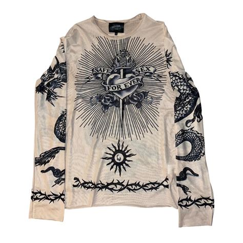 JEAN PAUL GAULTIER SAFE SEX FOREVER MESH LONG SLEEVE Depop
