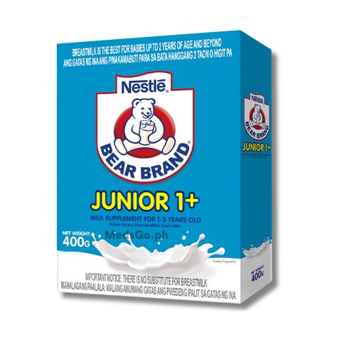 Bear Brand Junior 1 Milk 1 3 Years Old 400g Price In The Philippines