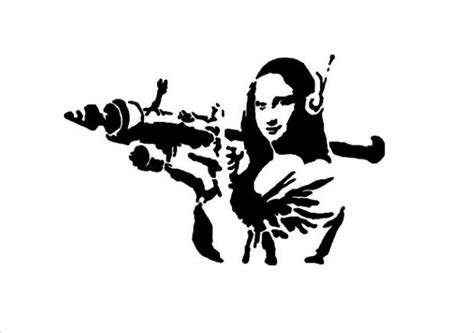 Многоразовый Трафарет Мона Лиза Бэнкси для стен, оригинальный street ...