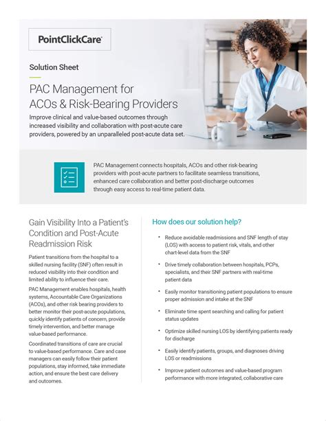 PAC Management for Accountable Care Organizations - PointClickCare