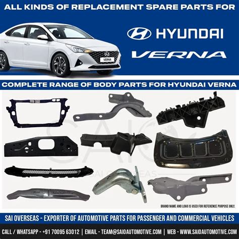 Hyundai Verna Spare Parts - Genuine OEM Aftermarket Replacement Creta ...