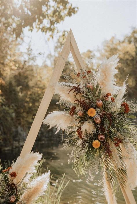 Wood Triangle Wedding Arch Boho Wedding Triangle Arch Modern Wedding