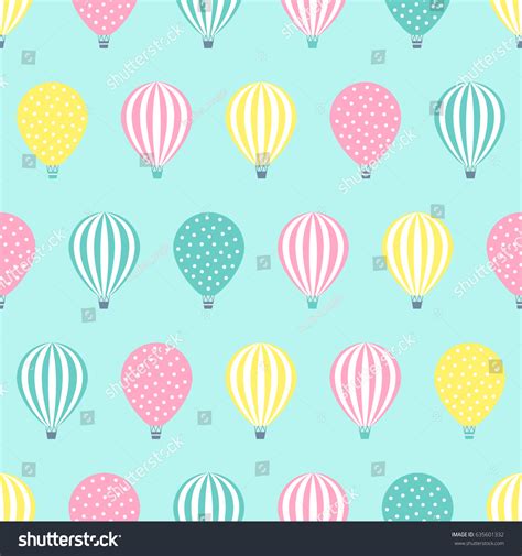 Hot Air Balloon Seamless Pattern Baby Stock Vector Royalty Free Shutterstock