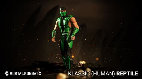 Mortal Kombat X Klassic Reptile Mod Human Skin By Wyruzzah Youtube