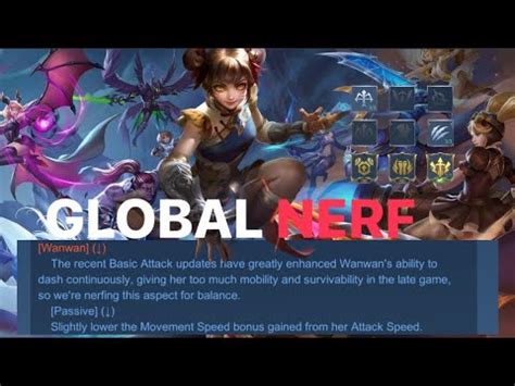 GLOBAL NERF WanWan Moonton Pls Up WanWan Mobile Legends Bang Bang