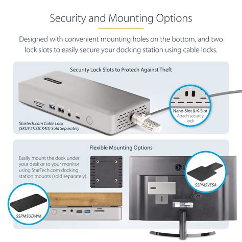 StarTech Thunderbolt 4 Quad-Monitor 4K60 Enterprise Docking Station — KIT-PRO (3YR-CARE) (TB4DOCK-KIT-PRO-3YR-CARE)