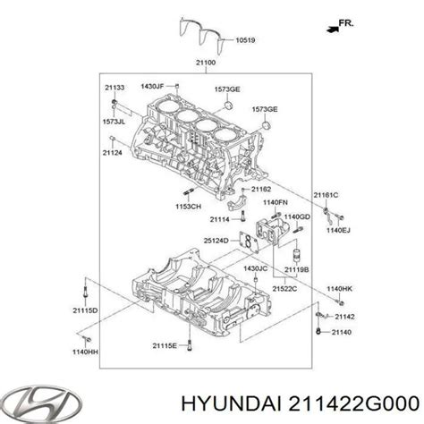 211422G000 Hyundai/Kia форсунка масляная