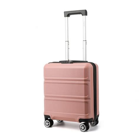 K1871 1L Kono ABS 16 Inch Sculpted Horizontal Design Cabin Luggage Nude