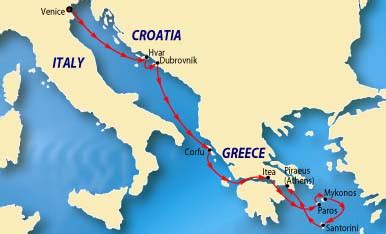 Greece Croatia Map