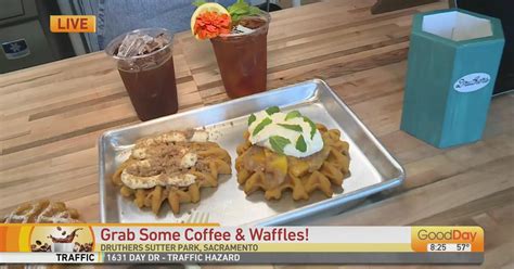 Waffles And Coffee At Druthers Good Day Sacramento