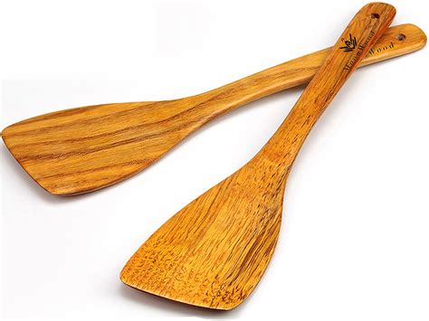 Wooden Spatula Set For Cooking Inch Premium Long Handled Wood